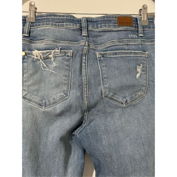 Judy Blue button fly destroyed boyfriend high waist jeans 7/28 - Picture 8 of 10